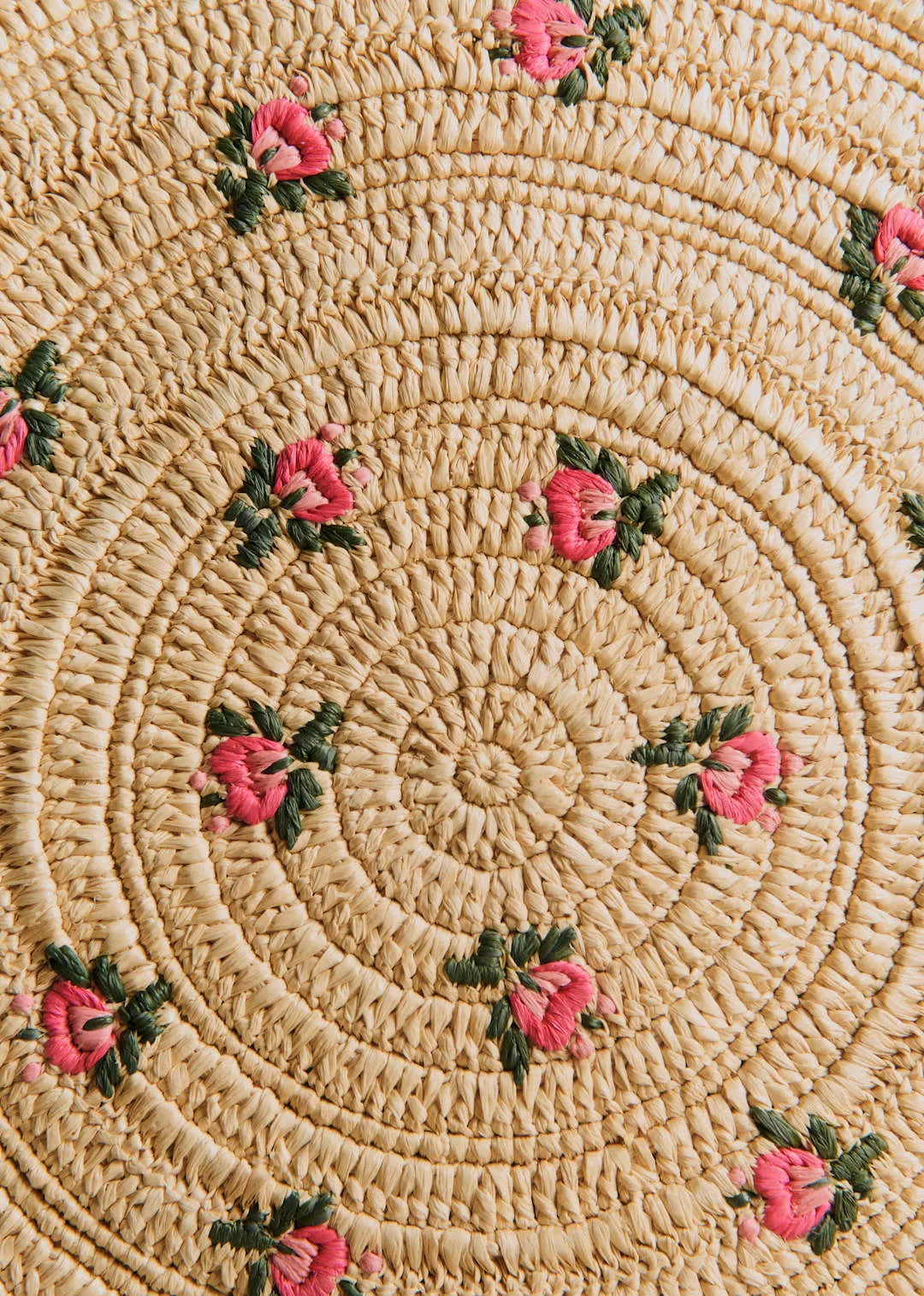 Naturel broderies fleurs muti