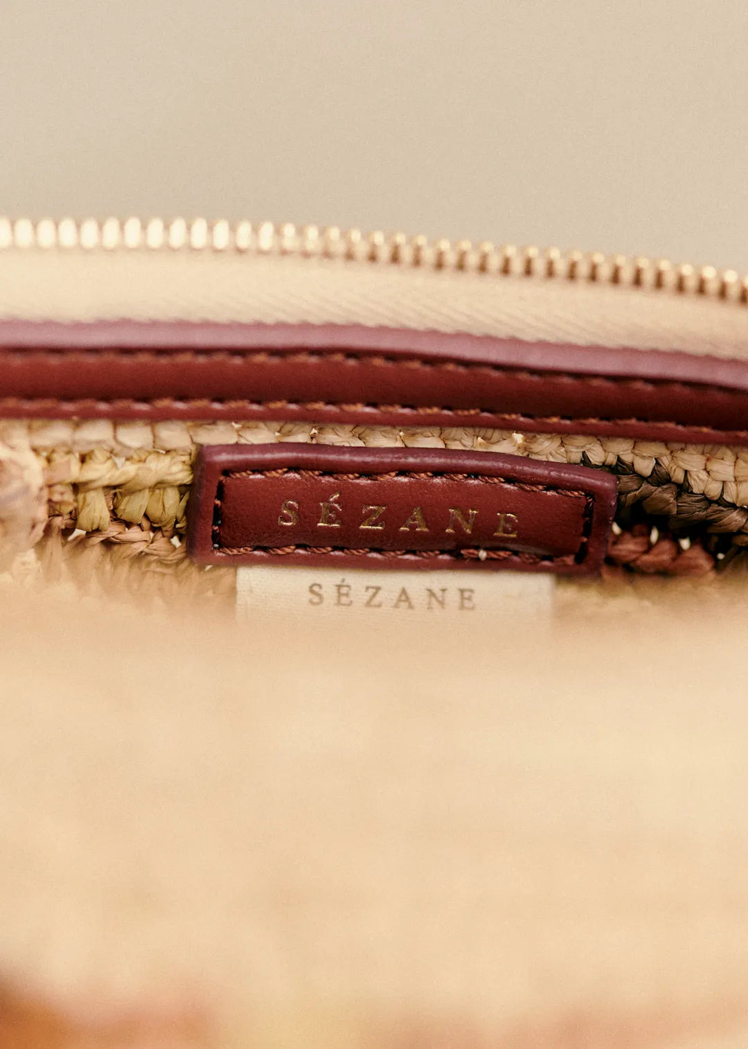 Natural striped raffia