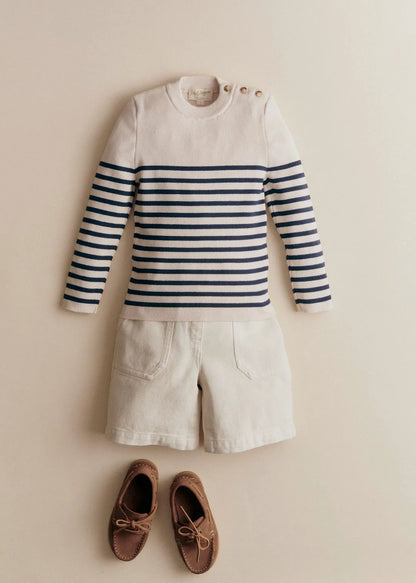 Cream/ Navy