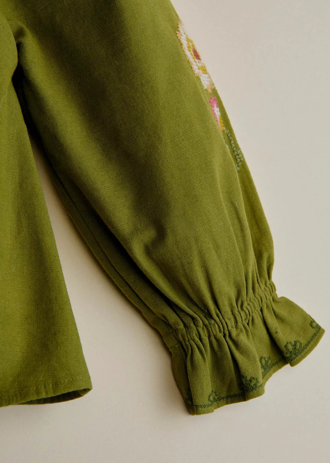 Vintage Olive Embroidery