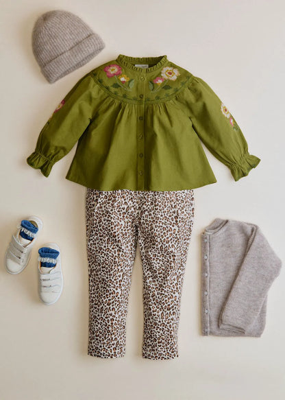 Vintage Olive Embroidery
