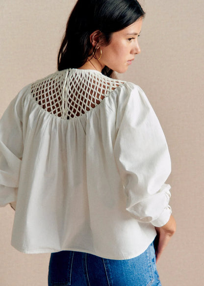 Ecru with Embroidery