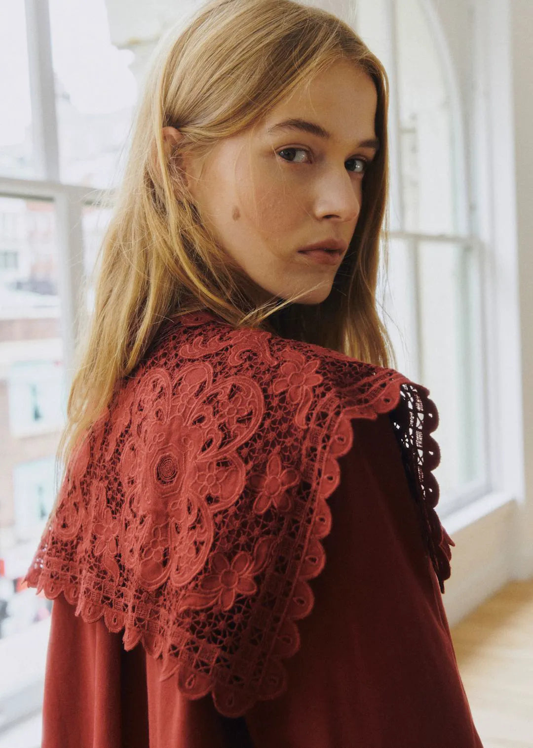 Burgundy Embroidery