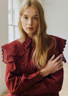 Burgundy Embroidery