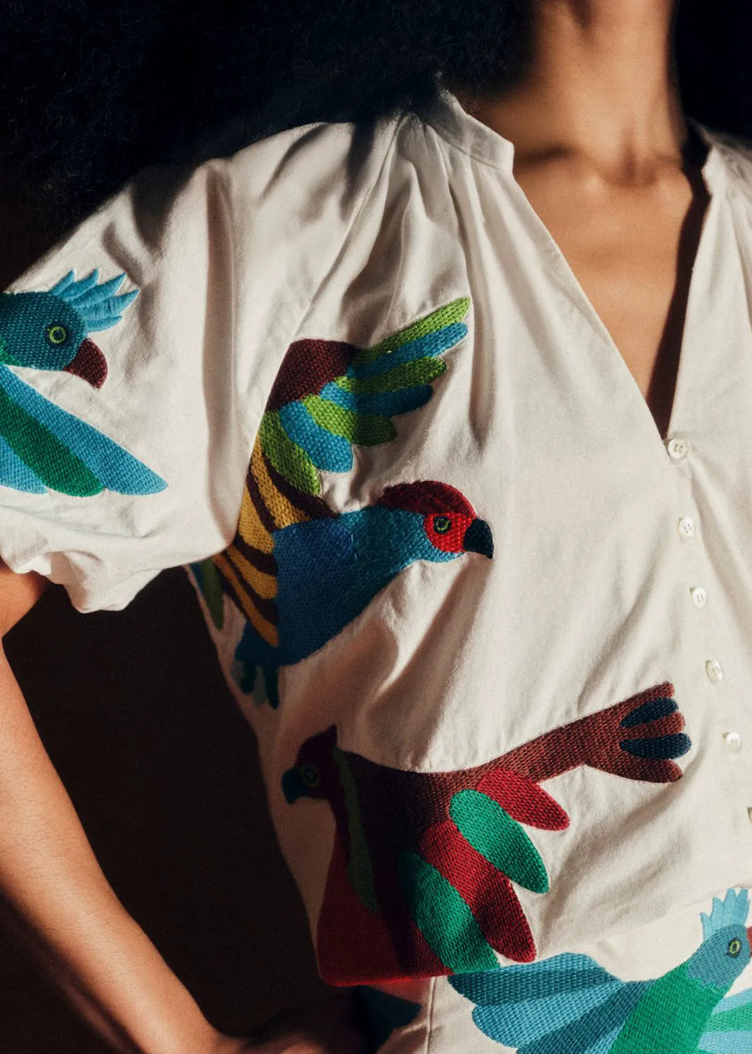 Parrot Placement Embroidery