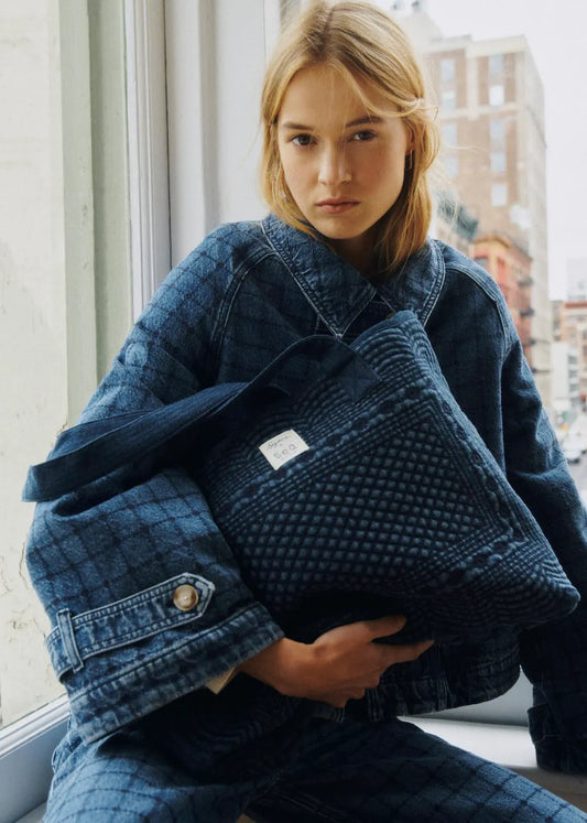 Embroidered Blue Denim