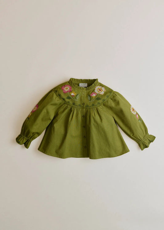 Vintage Olive Embroidery