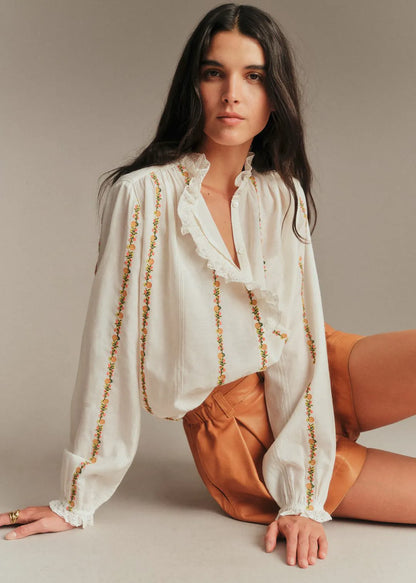 Multicolor Border Embroidery
