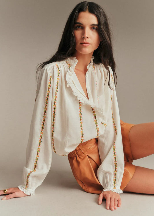 Multicolor Border Embroidery