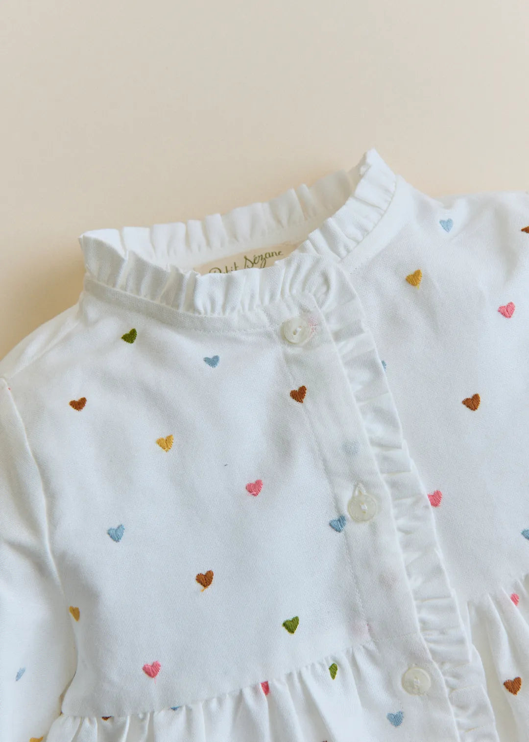 White / Multicoloured Embroidery