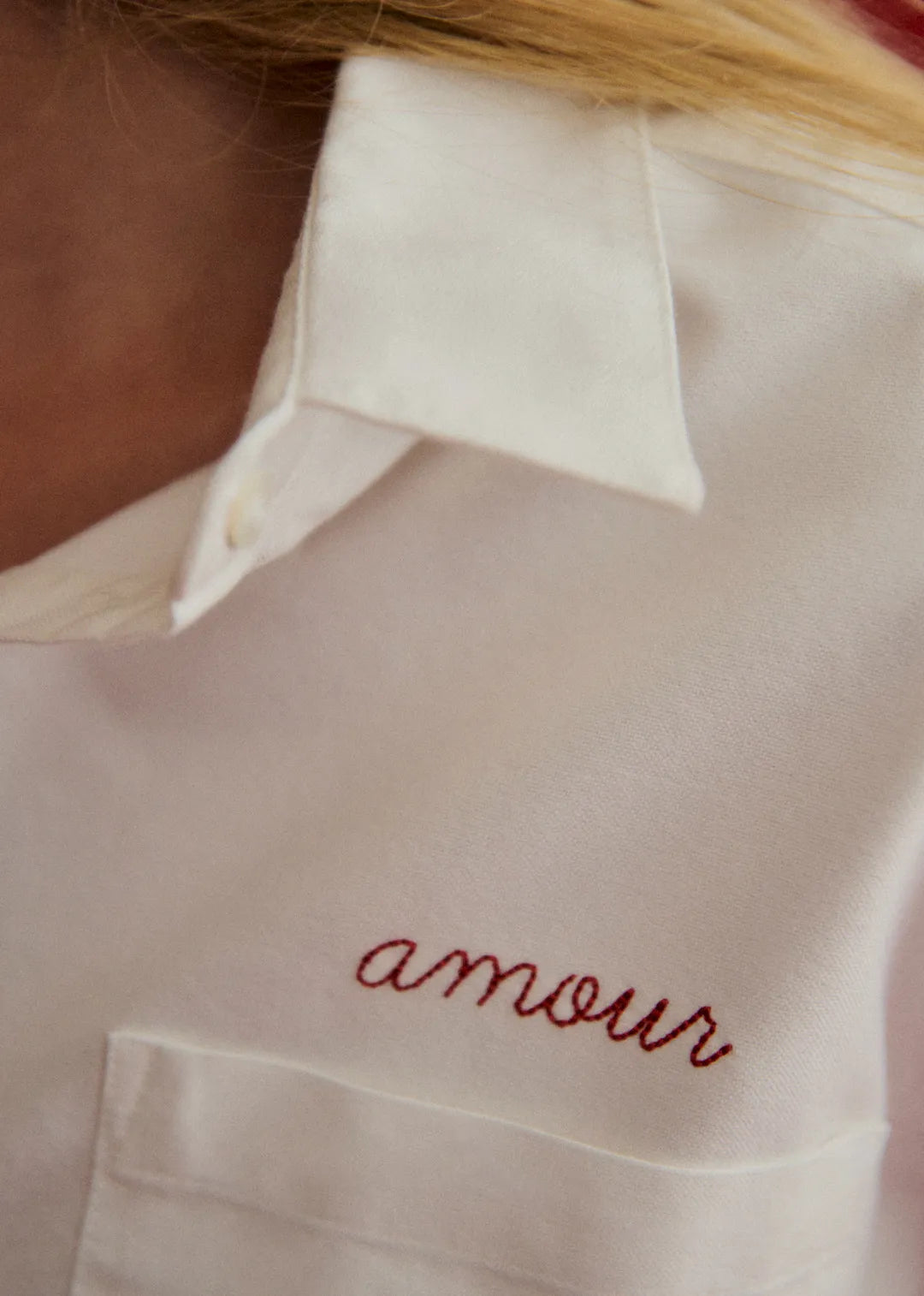 Ecru Love Embroidery