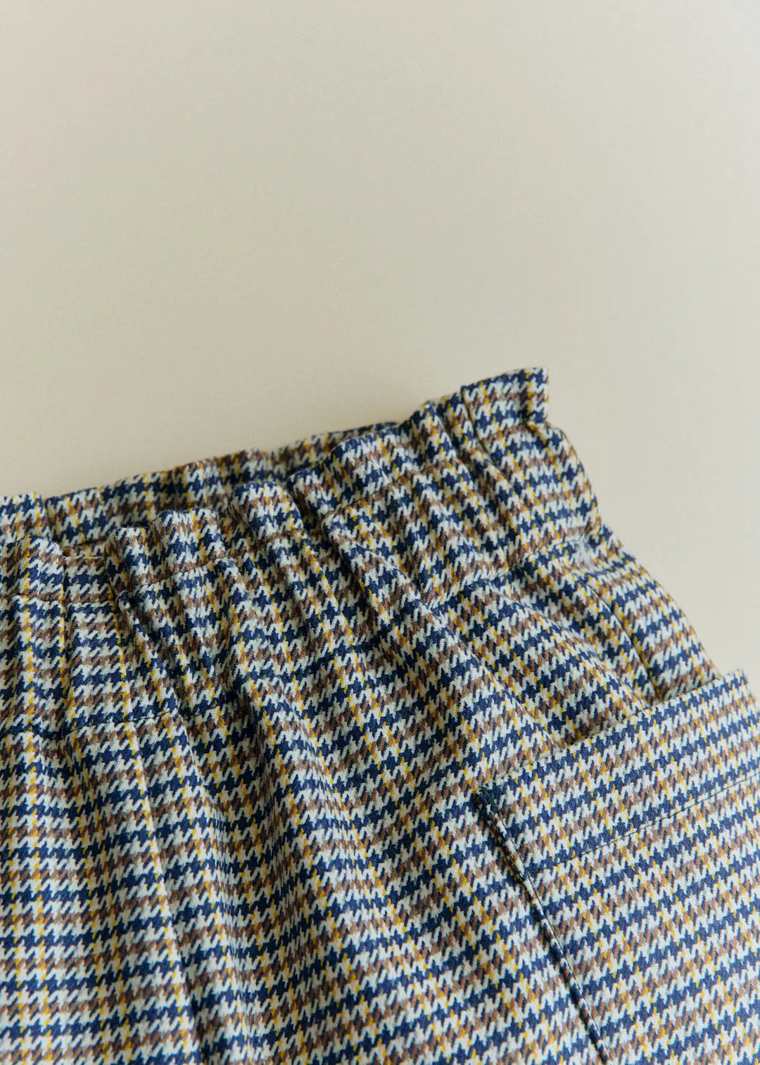 Blue Yellow Camel Houndstooth