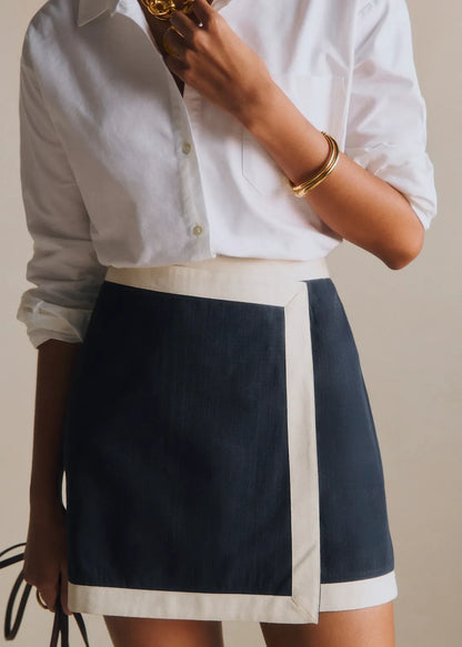 Navy with Ecru Trimming