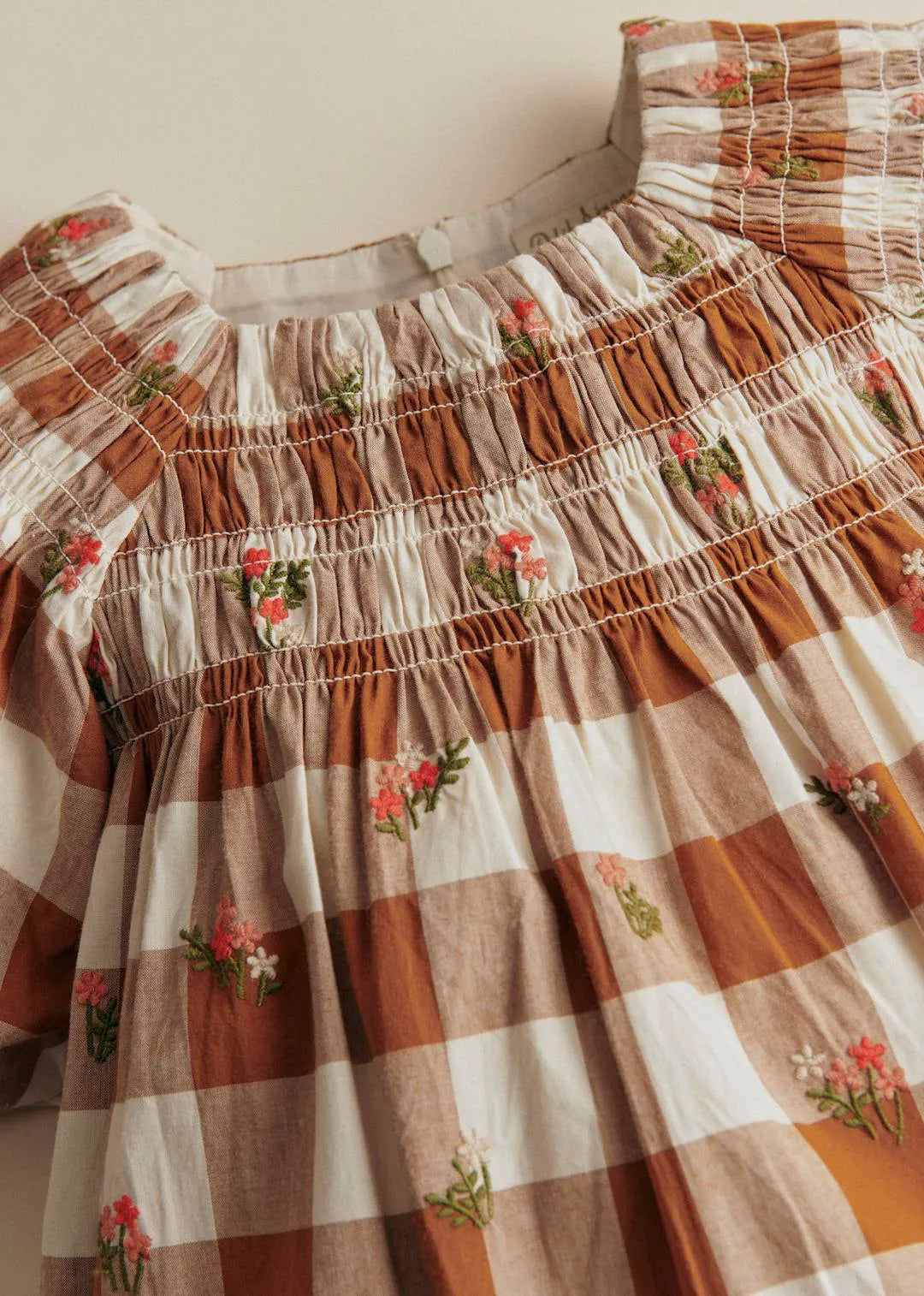Maxi Gingham Caramel / Ecru