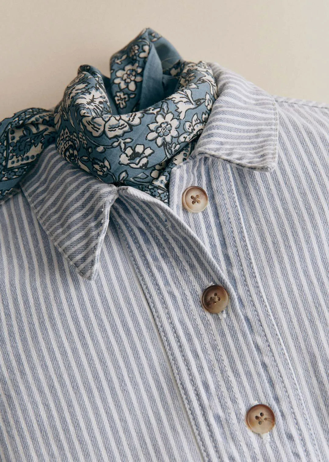 Blue Striped Denim
