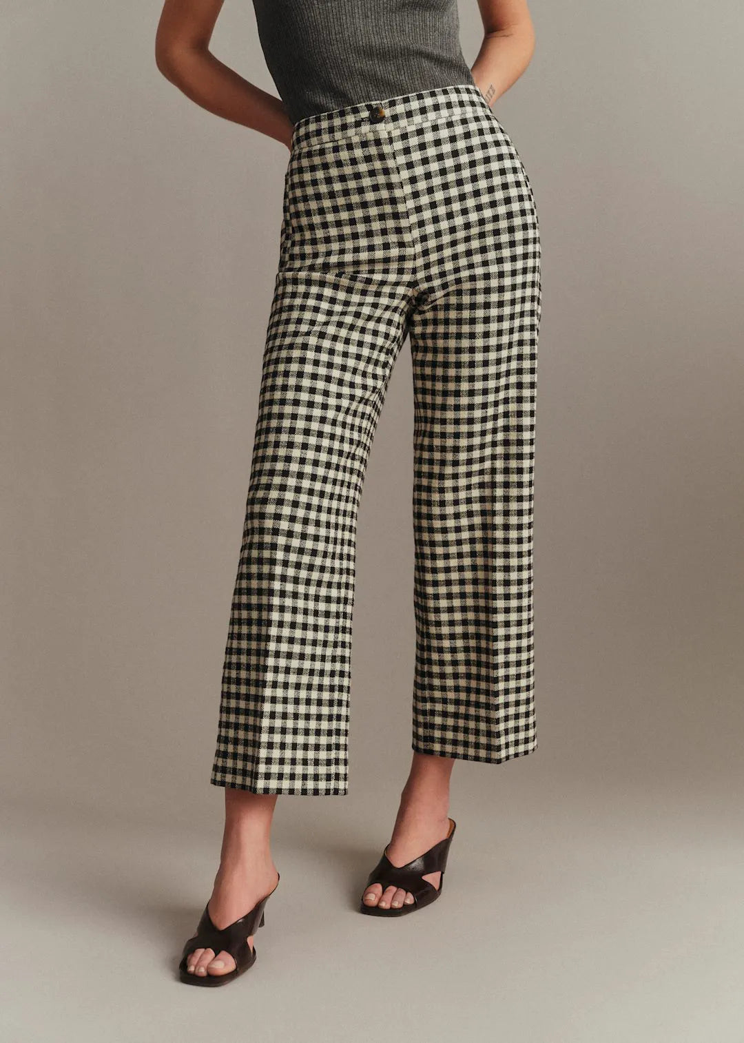 Black and Ecru Gingham