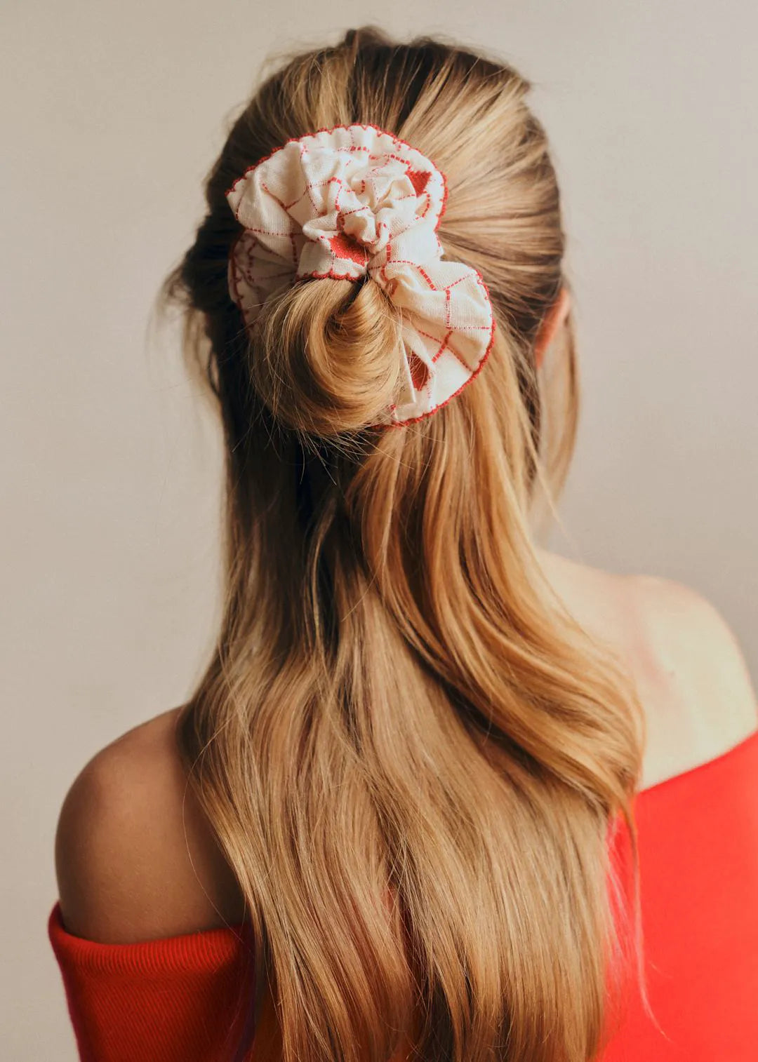 Embroidered Red Hearts
