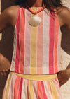 Red, Yellow and Ecru Stripes