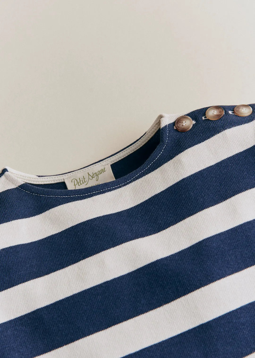 Ecru/ Navy Maxi Stripes
