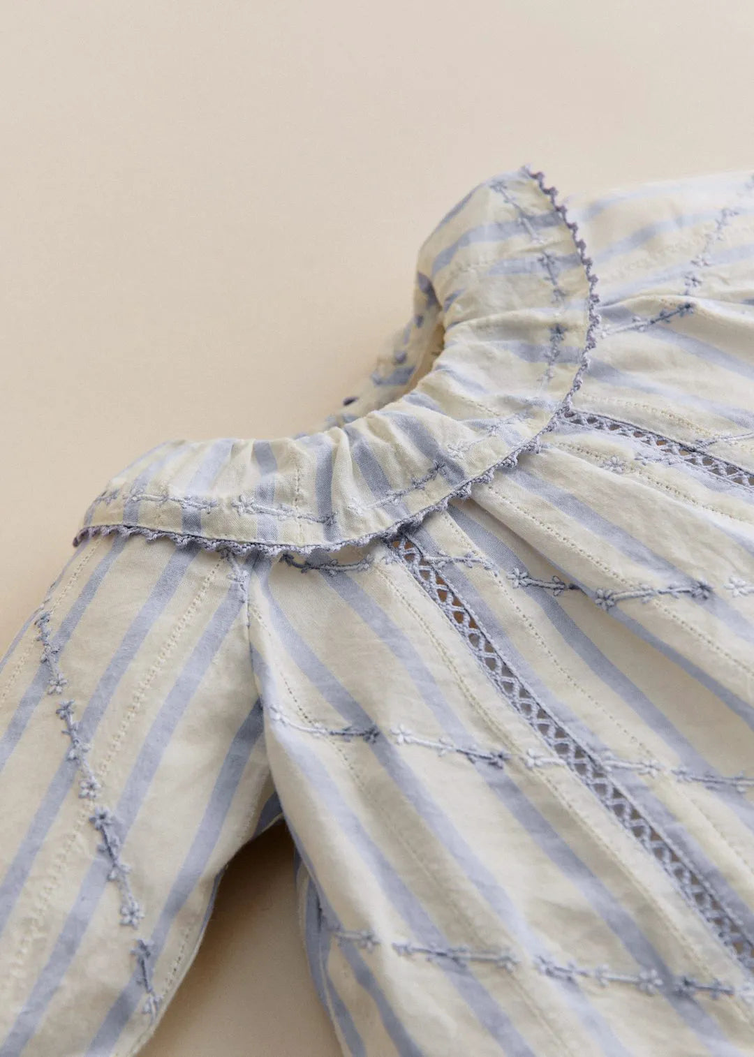 Lavender Striped Embroidery