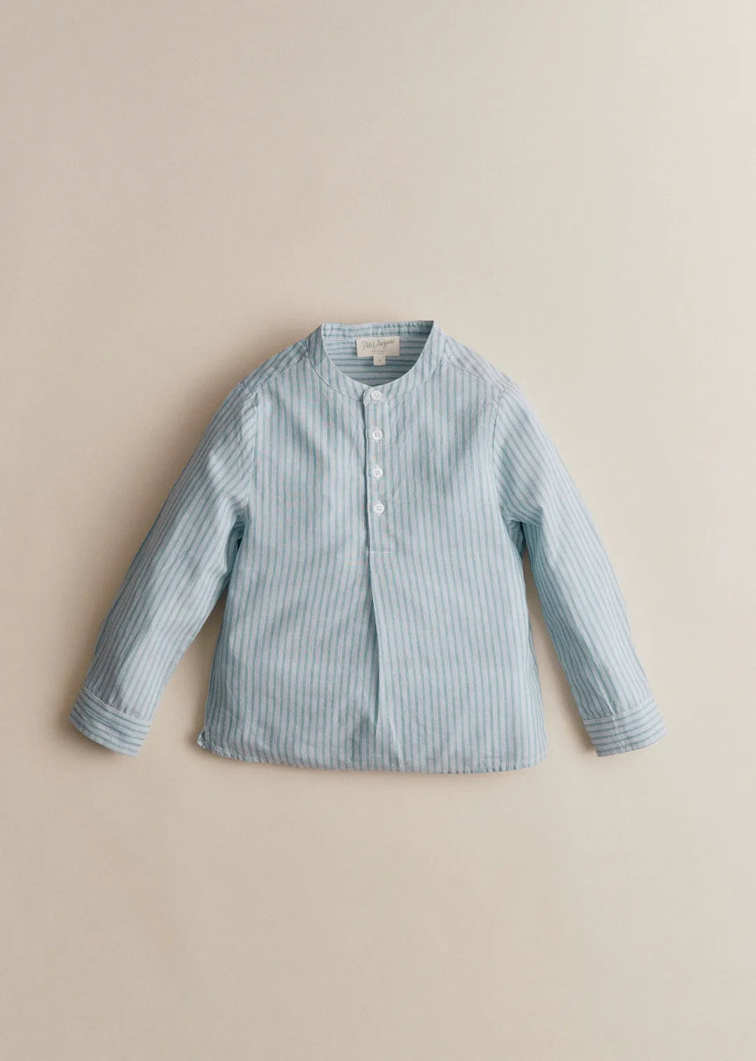 Ecru with Blue Stripes