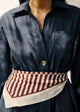 Ecru and Coffee Stripes