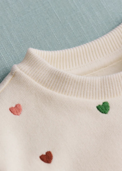 Ecru / Multico hearts