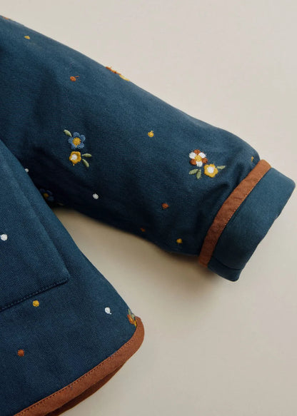 Medium Blue Lorea Embroidery