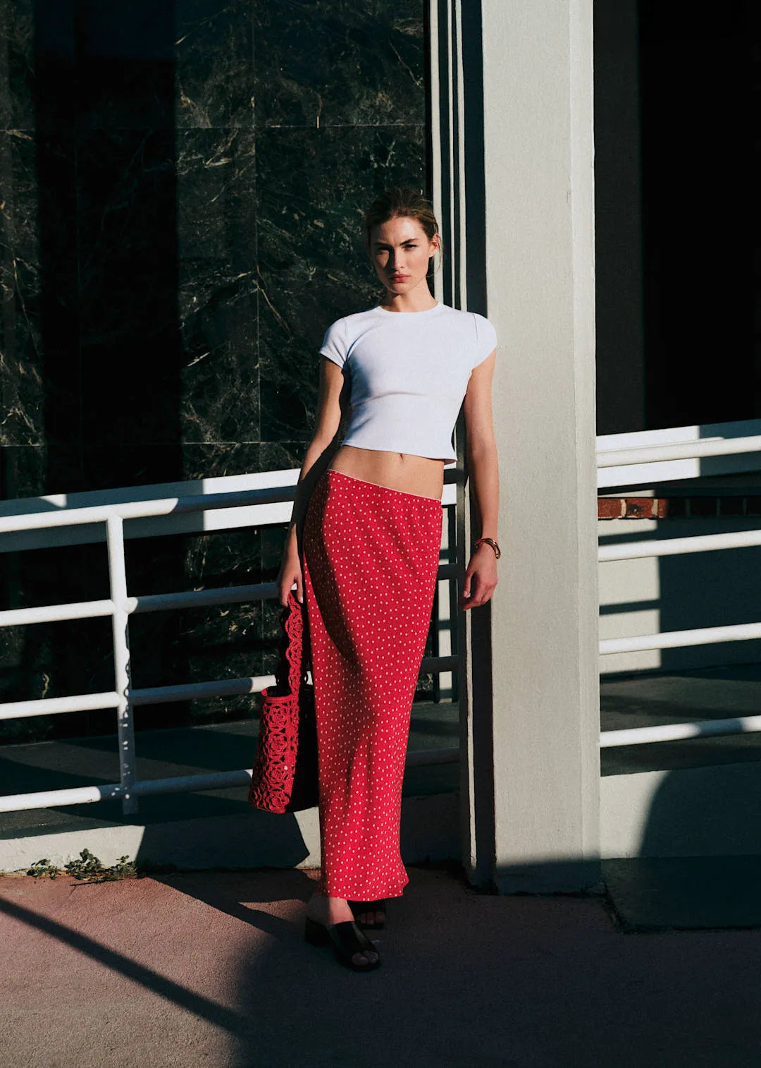 Red with White Polka Dots