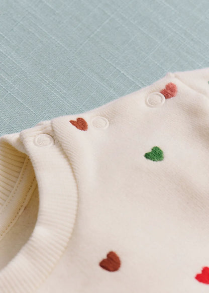 Ecru / Multico hearts