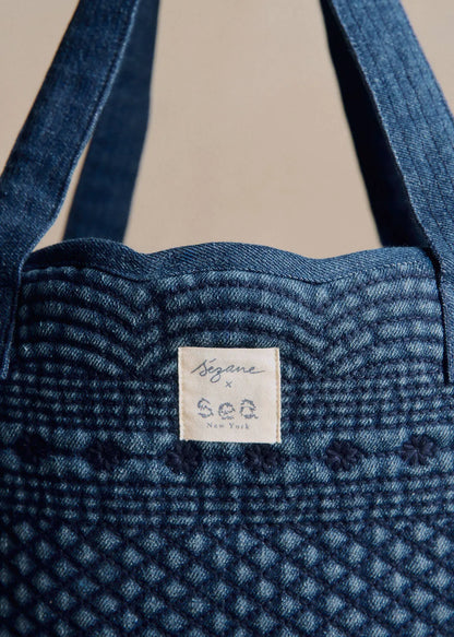 Embroidered Blue Denim