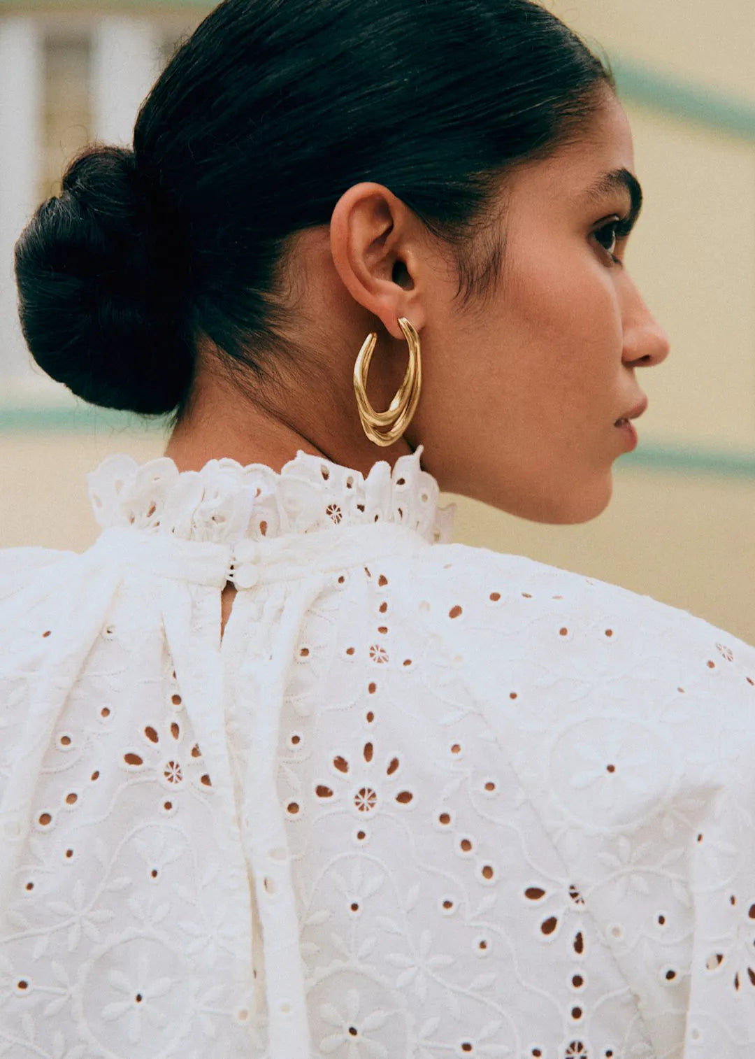 Embroidered White