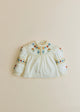 Ecru with Multicolored Embroidery