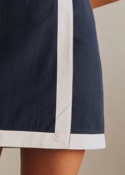 Navy with Ecru Trimming