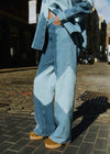 Patchwork Denim Light Blue
