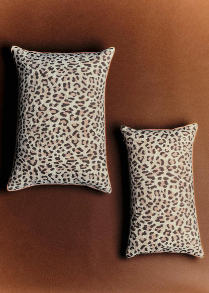 Ecru and Coffee Leopard Print