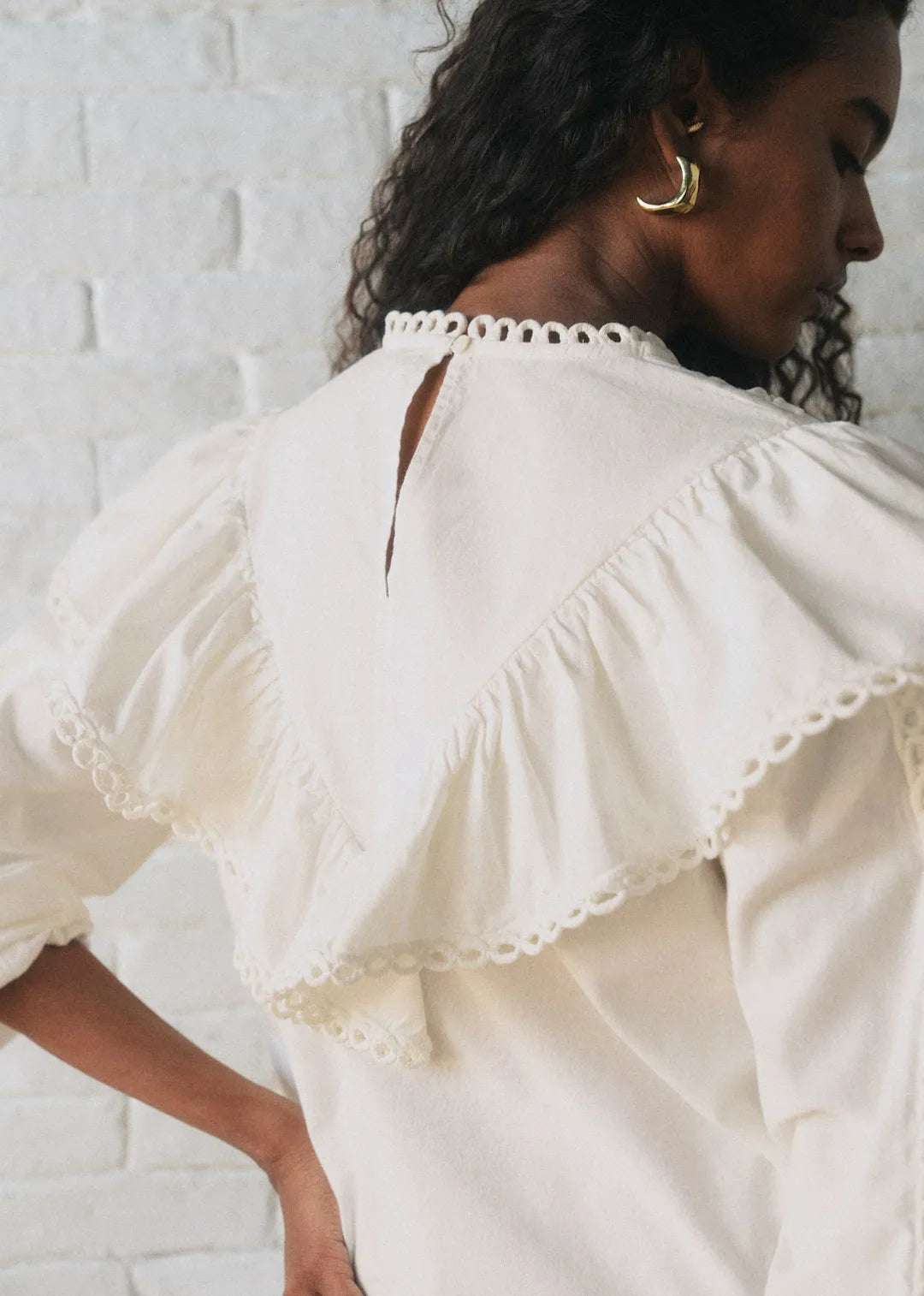 Embroidered Ecru