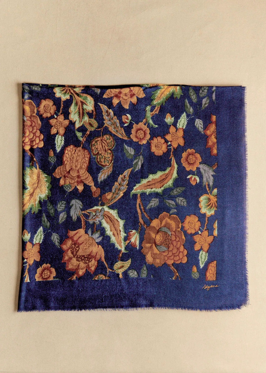 Navy/ Retro Flowers