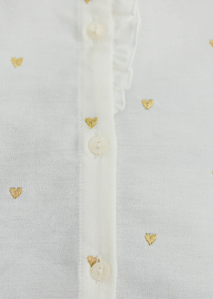 Gold Heart Embroidery
