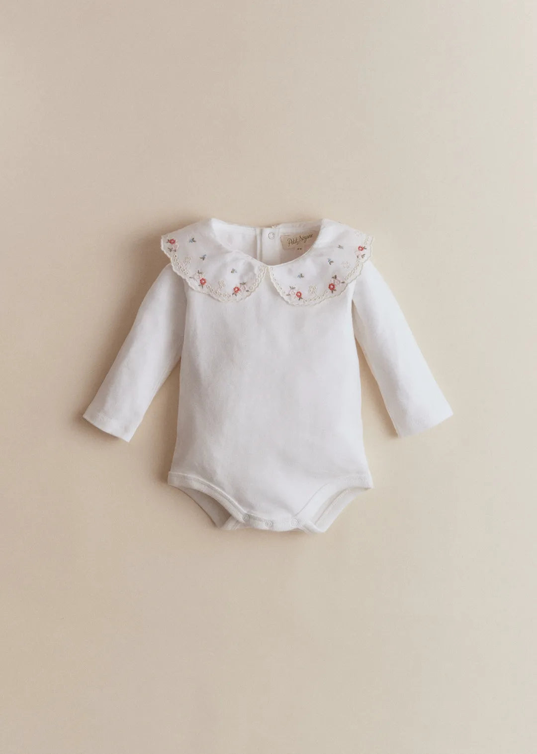 Milk White / Multicolored Embroidery