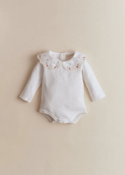 Milk White / Multicolored Embroidery
