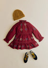 Burgundy / Jasmine Embroidery