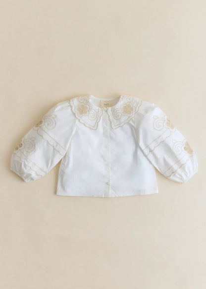 Placed Ecru Embroidery
