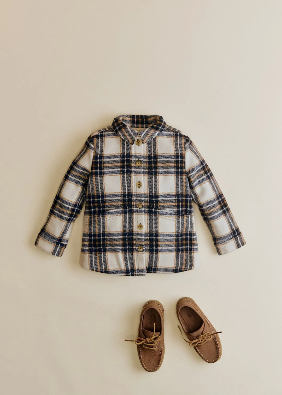 Ecru / Navy Check