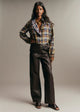 Brown Navy Check