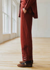 Burgundy Embroidery
