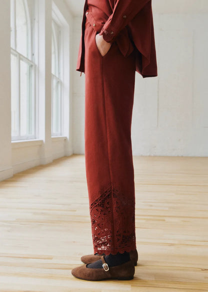 Burgundy Embroidery