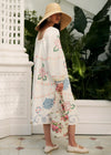 Green Pink Camellia print