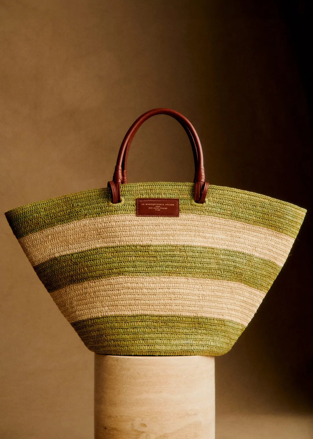 Raffia Green Stripes