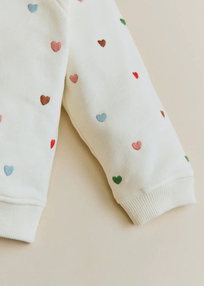 Ecru / Multico hearts